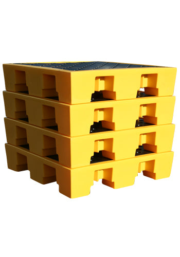 4 x 4 Drum Plastic Spill Pallet - PE Grid